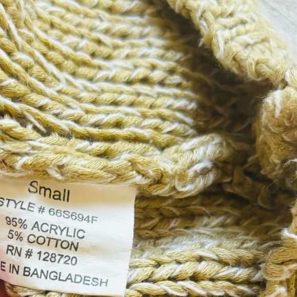 Quinn Sweater scoop neck tan and ivory marled rare 1990’s fisherman swea… - Picture 8 of 8